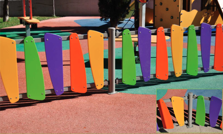 VALLA DE COLORES PARA PARQUES INFANTILES