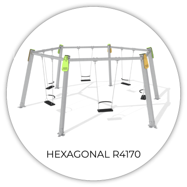 COLUMPIOS HEXAGONAL PARA PARQUES INFANTILES