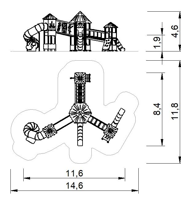 COLUMPIOS Y CASTILLOS PARA PARQUES INFANTILES