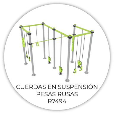 PESAS RUSAS Y CUERDAS EN SUSPENSIÓN TRX